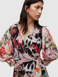 AllSaints Ari Leondra Dress - Pearl White/Black -Modish Muse VHKFG SQ5 0000000013 WHITE SLd