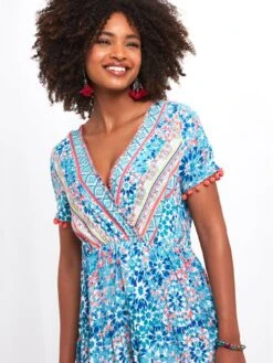 Joe Browns Perfect Pom Pom Dress Multi -Modish Muse VHSG8 SQ4 0000000029 MULTI MDd