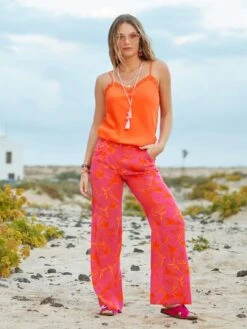 Joe Browns Sunset Vibes Trousers Pink