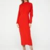 Fig & Basil Cowl Neck Column Dress - Red -Modish Muse VHSSI SQ1 0000000017 RED MDf