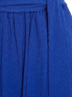 Quiz Crinkle Wide Leg Trousers - Bright Blue -Modish Muse VIDIK SQ6 0000000197 BRIGHT BLUE MDd2