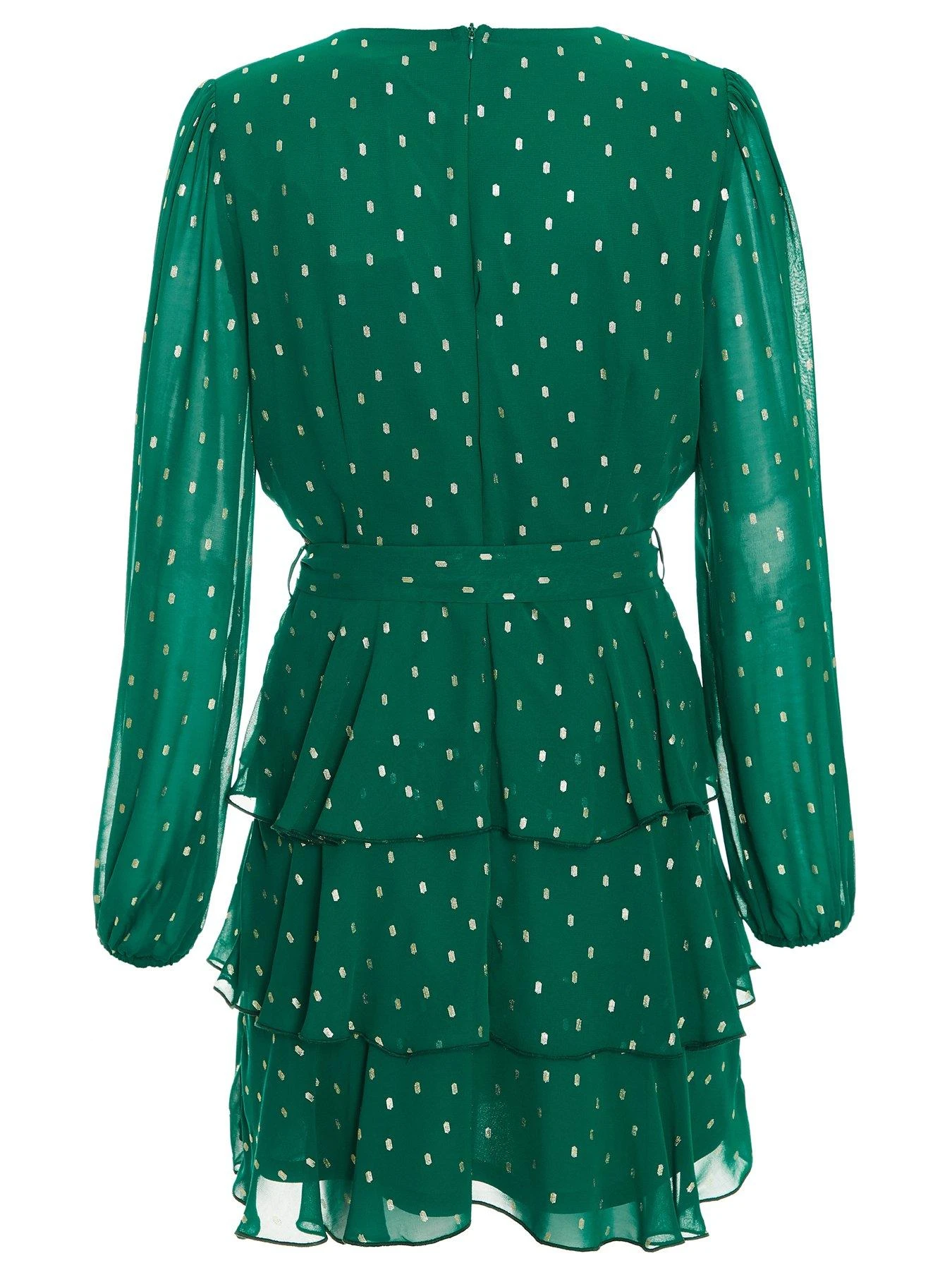 Quiz Chiffon Foil Mini Dress 7 Quiz Chiffon Foil Mini Dress - Image 5