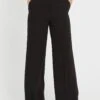 Calvin Klein Structure Twill Wide Leg Trousers - Black -Modish Muse VIIMX SQ1 0000000004 BLACK MDf