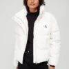Calvin Klein Jeans Soft Touch Down Padded Jacket - White -Modish Muse VIIV9 SQ1 0000000013 WHITE MDf