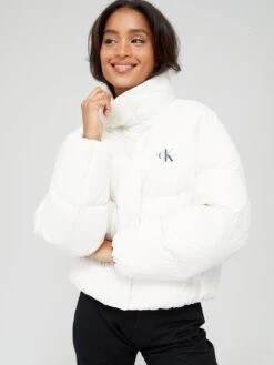 Calvin Klein Jeans Soft Touch Down Padded Jacket - White -Modish Muse VIIV9 SQ4 0000000013 WHITE MDd