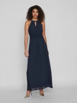 Vila Vimilina Halterneck Maxi Dress - Navy