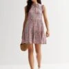 New Look Multicoloured Ditsy Floral Tie Neck Mini Dress -Modish Muse VIWS6 SQ1 0000000270 PRINT MDf
