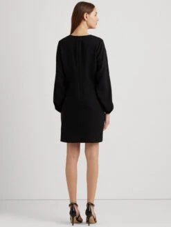 Lauren By Ralph Lauren Botley-long Sleeve-day Dress - Black -Modish Muse VJF3U SQ2 0000000004 BLACK MDb