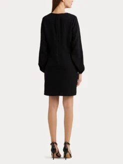 Lauren By Ralph Lauren Botley-long Sleeve-day Dress - Black -Modish Muse VJF3U SQ5 0000000004 BLACK MDd1