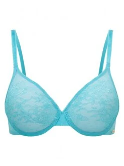 Gossard Glossies Lace Sheer Bra -Modish Muse VK4HF SQ5 0000000150 LIGHT BLUE MDd1