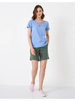 Crew Clothing Chino Short - Green -Modish Muse VKBEB SQ4 0000000047 GREEN MDd