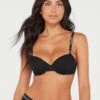 Calvin Klein 1996 Animal Lacell Balconette Bra - Black -Modish Muse VKHNY SQ1 0000000004 BLACK MDf