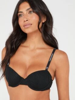 Calvin Klein 1996 Animal Lacell Balconette Bra - Black -Modish Muse VKHNY SQ3 0000000004 BLACK MDo