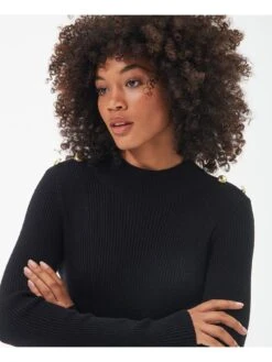 Barbour International Enfield Knitted Dress - Black -Modish Muse VL0L3 SQ4 0000000004 BLACK MDd
