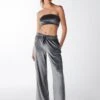 Boux Avenue Slinky Velour Slouch Pant - Silver