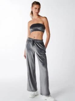 Boux Avenue Slinky Velour Slouch Pant - Silver