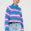 PIECES Narmanell Long Sleeve High Neck Knit - Blue -Modish Muse VLKHA SQ1 0000000020 BLUE MDf