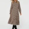 PIECES Nova Long Sleeve Midi Dress -multi -Modish Muse VLKK3 SQ1 0000000029 MULTI MDf