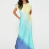 V By Very Ombre Angel Sleeve Midiaxi Dress - Multi -Modish Muse VLY52 SQ1 0000000029 MULTI MDf