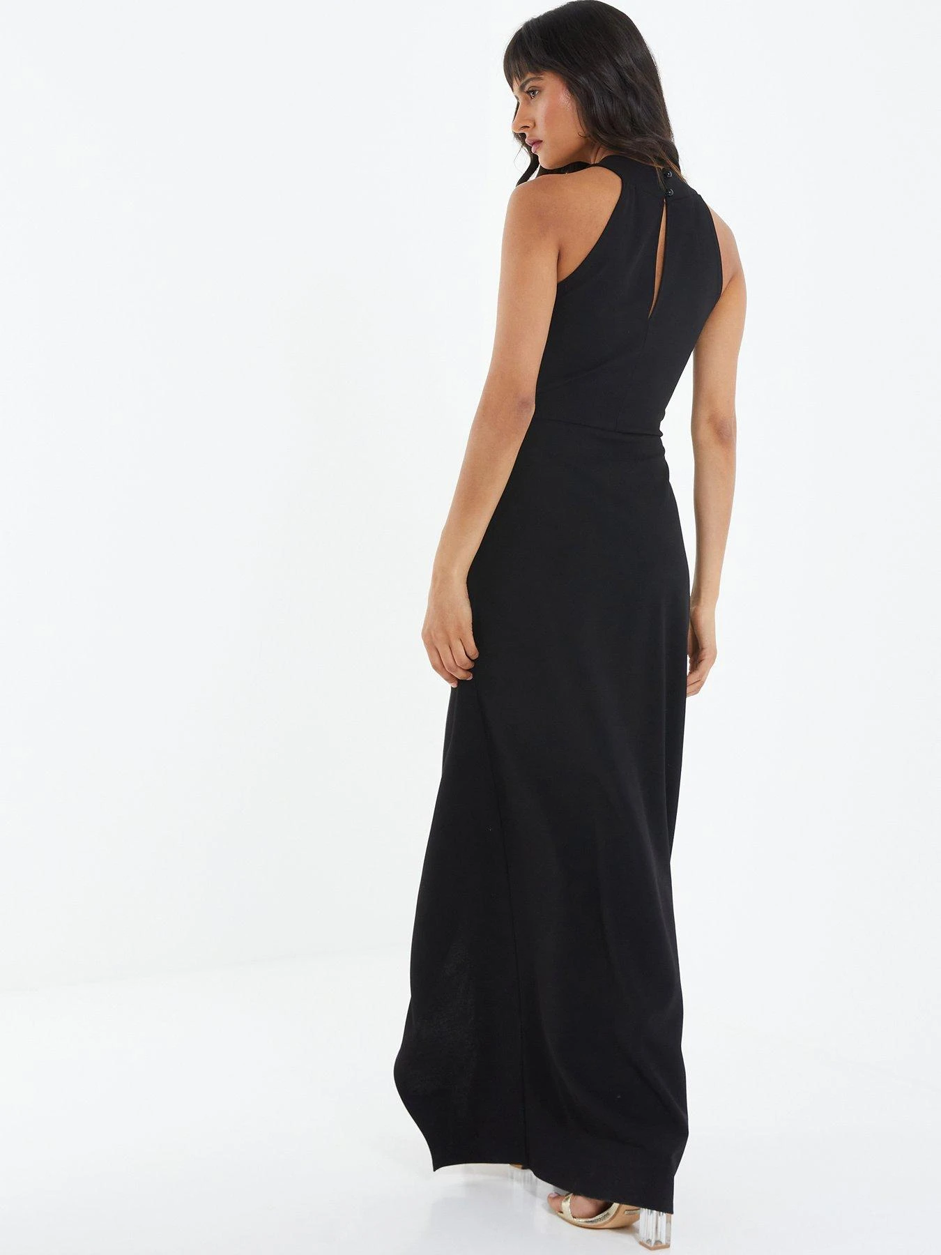 Quiz Black Cross Front Maxi Dress 4 Quiz Black Cross Front Maxi Dress - Image 2