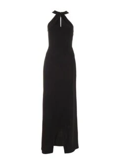 Quiz Black Cross Front Maxi Dress 11 Quiz Black Cross Front Maxi Dress -Modish Muse VLY84 SQ4 0000000004 BLACK MDd