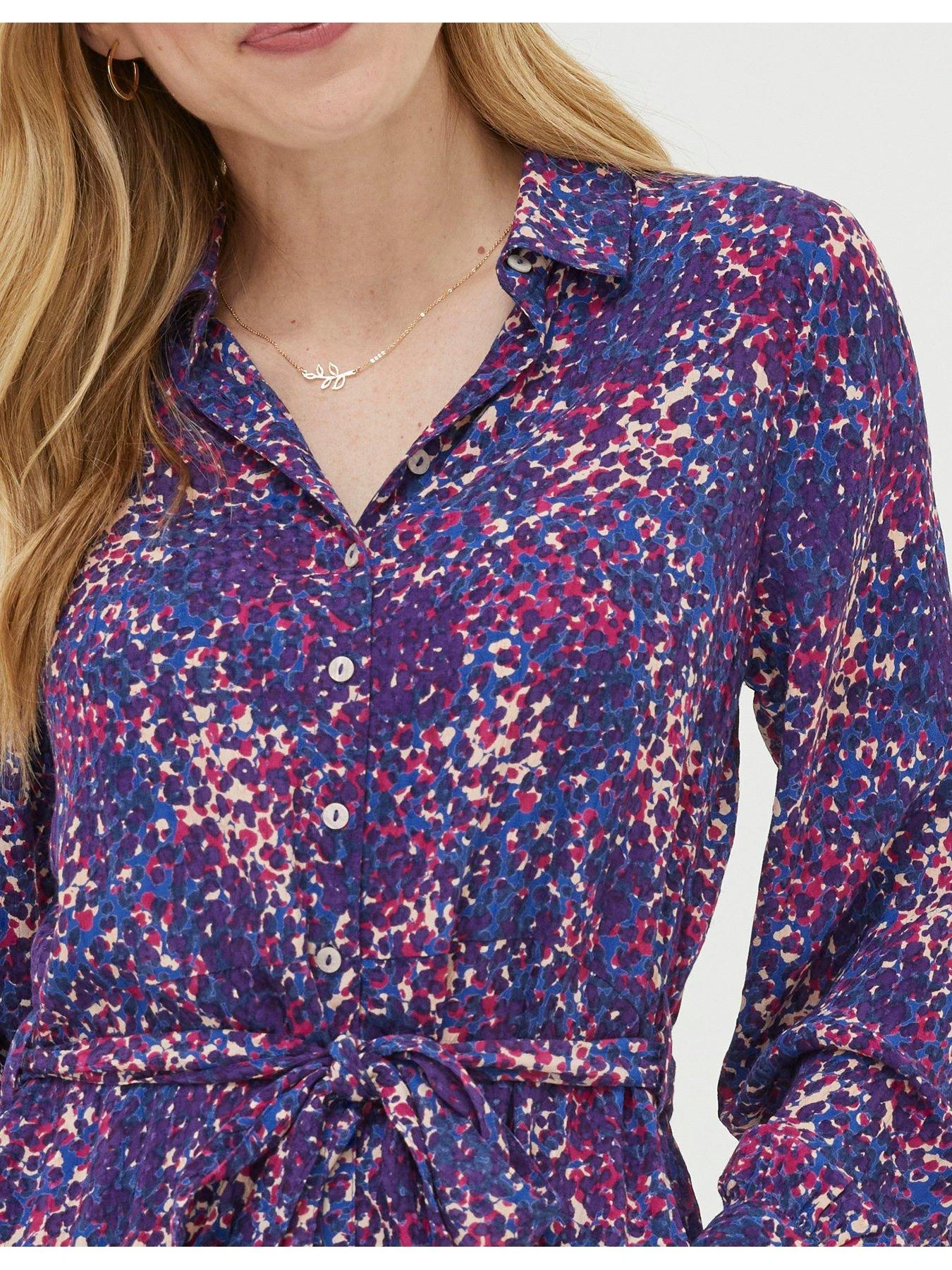 FatFace Charlie Spot Shirt Dress - Navy 5 FatFace Charlie Spot Shirt Dress - Navy - Image 3