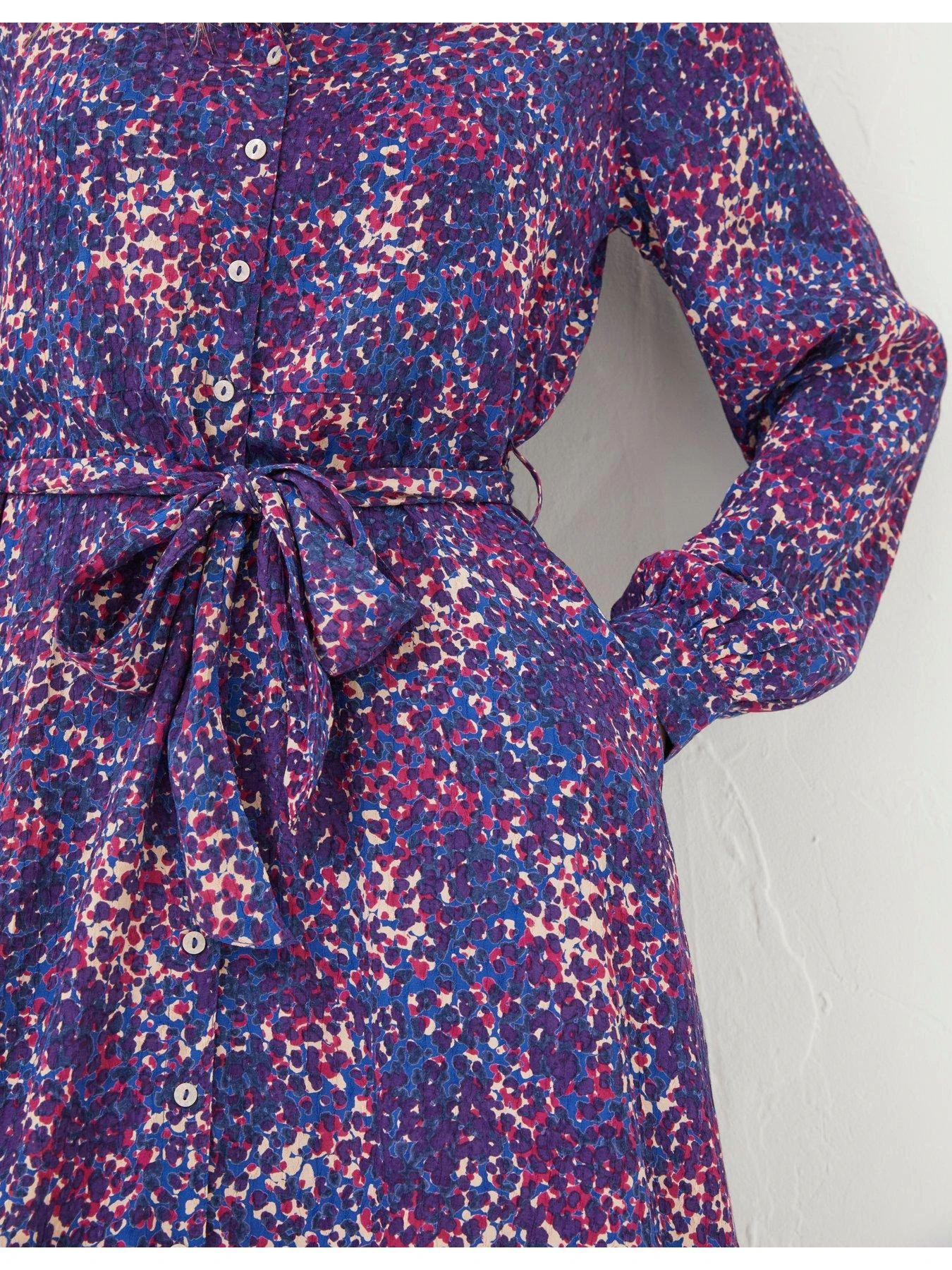 FatFace Charlie Spot Shirt Dress - Navy 6 FatFace Charlie Spot Shirt Dress - Navy - Image 4