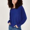 Monsoon Ottoman Rib Jumper -Modish Muse VM7C2 SQ1 0000000020 BLUE MDf