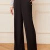 Love & Roses Military Button Wide Leg Trouser - Black -Modish Muse VM7G5 SQ1 0000000004 BLACK MDf