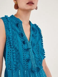 Monsoon Sidne Midi Kaftan - Blue -Modish Muse VM7HP SQ5 0000000020 BLUE MDd1