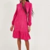 Monsoon Cord Buttoned Dress - Pink -Modish Muse VM7K2 SQ1 0000000063 PINK MDf