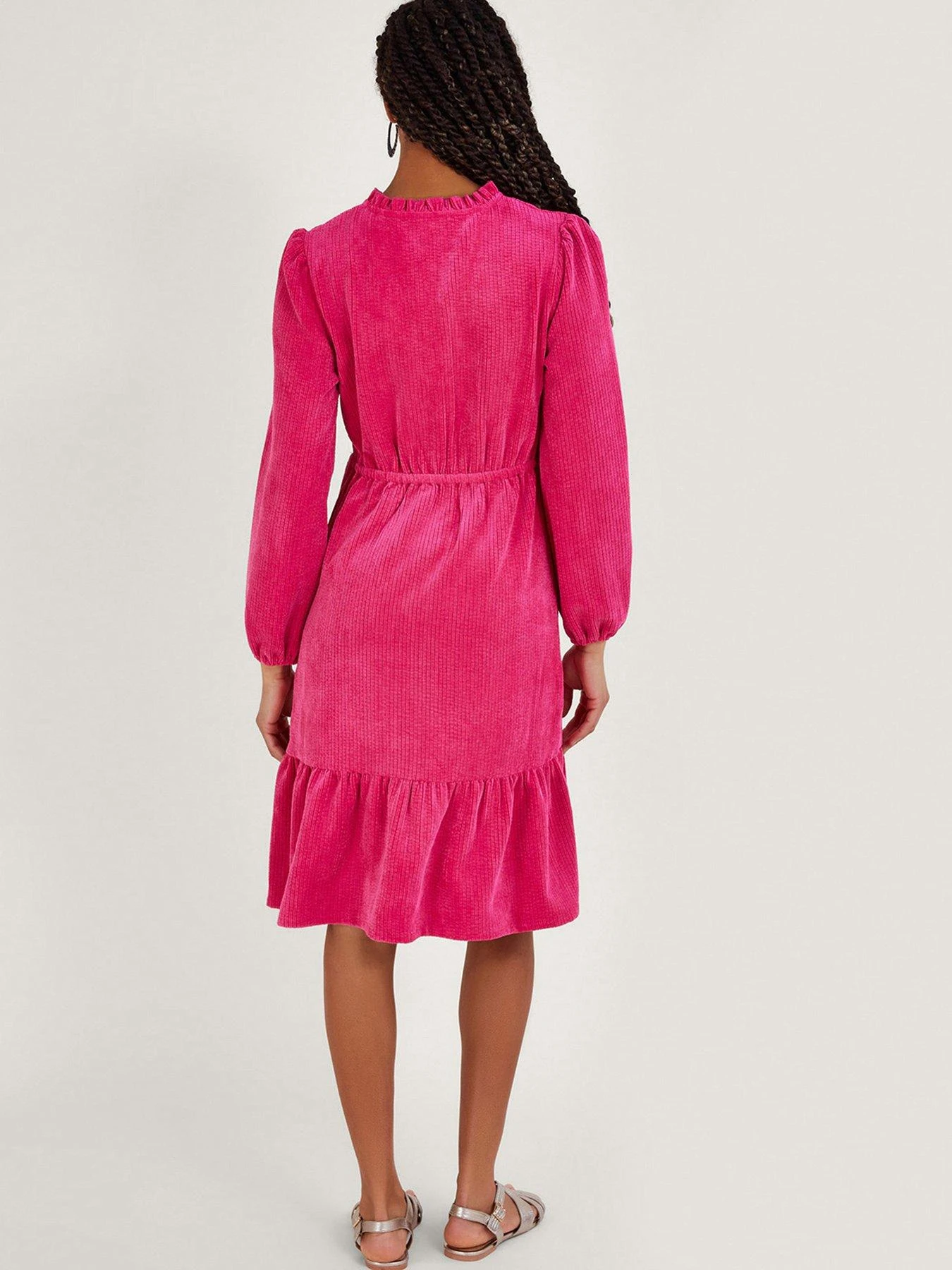 Monsoon Cord Buttoned Dress - Pink 4 Monsoon Cord Buttoned Dress - Pink - Image 2