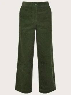 Monsoon Cord Wide Leg Suit Trousers - Green -Modish Muse VM7KJ SQ4 0000000047 GREEN MDd