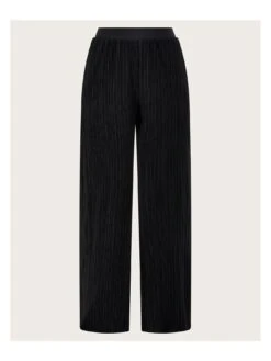 Monsoon Peta Plisse Trouser - Black -Modish Muse VM7KO SQ4 0000000004 BLACK MDd