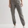 New Look Dark Grey Cotton Cuffed Cargo Trousers -Modish Muse VM9EQ SQ1 0000000070 DARK GREY MDf