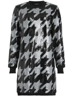 AllSaints Juela Toni Dress - Black/White -Modish Muse VM9RZ SQ3 0000000004 BLACK SLf