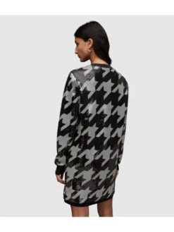 AllSaints Juela Toni Dress - Black/White -Modish Muse VM9RZ SQ4 0000000004 BLACK MDb