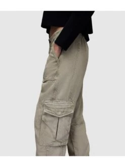 AllSaints Frieda Tencel Trousers - Washed Olive Green -Modish Muse VM9TV SQ6 0000000047 GREEN SLd1