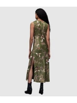AllSaints Karla Peggy Dress - Khaki Green 11 AllSaints Karla Peggy Dress - Khaki Green -Modish Muse VM9UL SQ4 0000000047 GREEN MDb