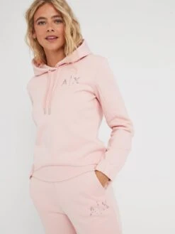 Armani Exchange Embellished Logo Joggers - Pink -Modish Muse VMBU5 SQ4 0000000063 PINK MDd