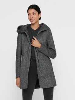 Only Sedona Lightweight Hooded Coat - Grey
