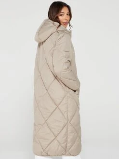 Only New Tamara Long Quilted Coat - Beige -Modish Muse VMD9B SQ6 0000000108 BEIGE MDd2