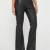 Only Idina High Waist Faux Leather Flare Pant - Black -Modish Muse VMD9I SQ1 0000000004 BLACK MDf