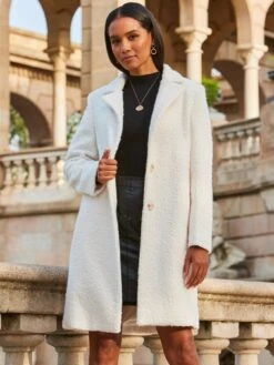 Sosandar Sosandar Db Formal Borg Coat