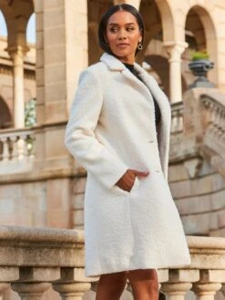 Sosandar Sosandar Db Formal Borg Coat -Modish Muse VMKJF SQ4 0000000067 CREAM MDd