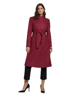 Ted Baker Roseane Wrap Coat With Shoulder Panels - Pink -Modish Muse VMLW7 SQ3 0000000063 PINK MDo