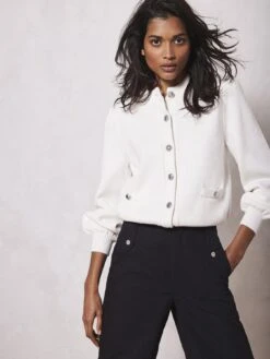 Mint Velvet Ivory Structured Cardigan