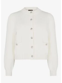 Mint Velvet Ivory Structured Cardigan -Modish Muse VMLWY SQ4 0000000013 WHITE MDd