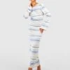 Boohoo Scoop Back Floaty Stripe Knitted Maxi Dress - Pink -Modish Muse VMZ3H SQ1 0000000063 PINK MDf