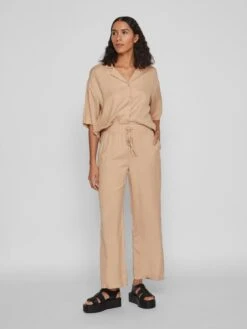 Vila Pricil Pant - Beige -Modish Muse VNE5U SQ3 0000000108 BEIGE MDo